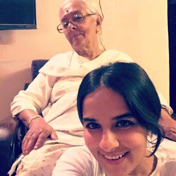Angira Dhar with her grand mother