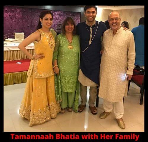 Tamannaah Bhatia with her Family