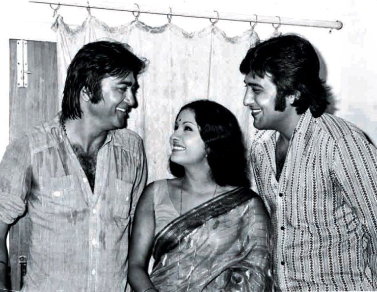 Leena Chandavarkar with Vinod Khanna And Sunil Dutt