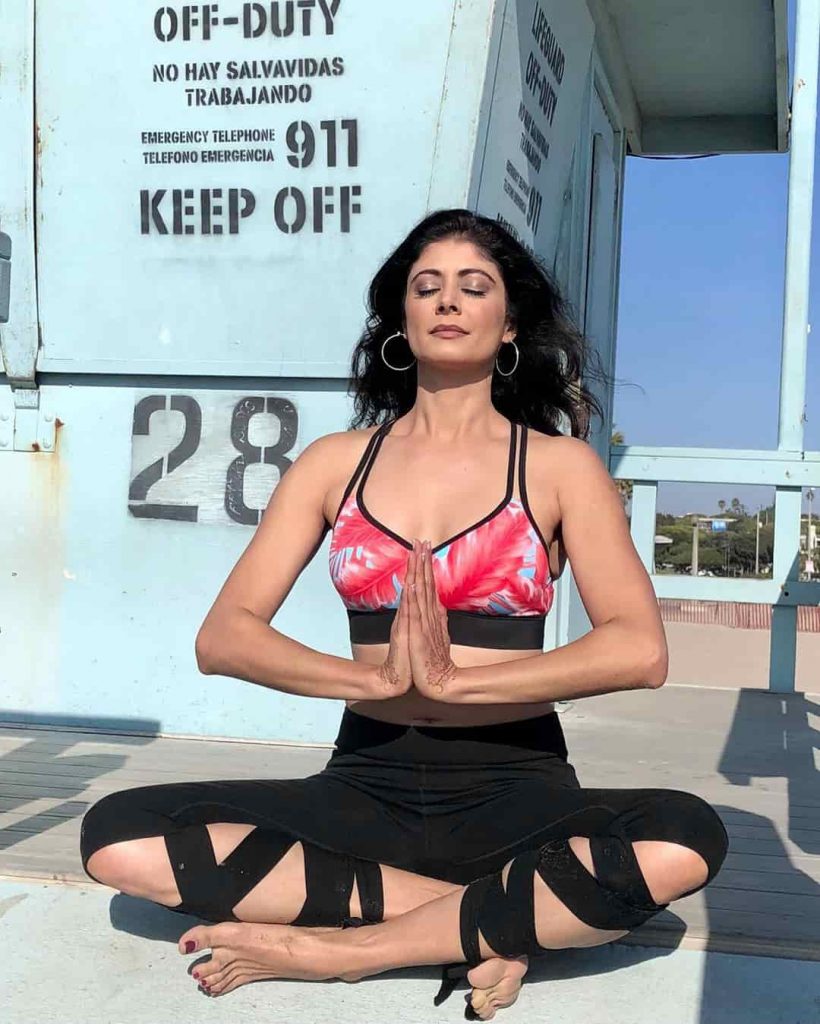 Pooja Batra Doing Yoga